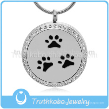 Pet Dog Paw Pendant Pure High Pulidor de acero inoxidable 316L difusor de joyería